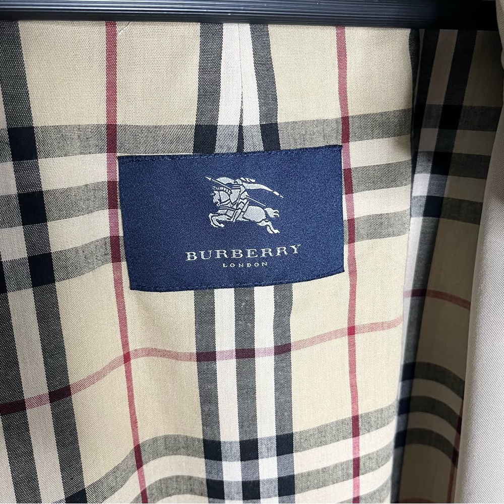 Burberry Men’s Mens Camden Trench Coat Jacket Wool Tan Long Belt Belted 46 XL - Picture 6 of 16